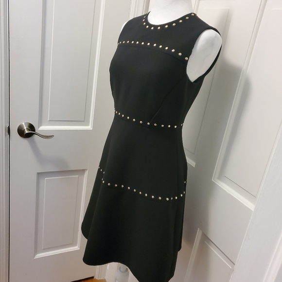 EC Kate Spade New York Studded Crepe Cocktail Party Dress Size 2, Black - Picture 3 of 11